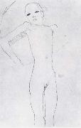 Nude girl, Egon Schiele
